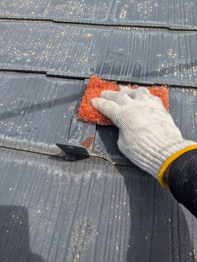 新発田市　外壁塗装　屋根塗装　ケレン